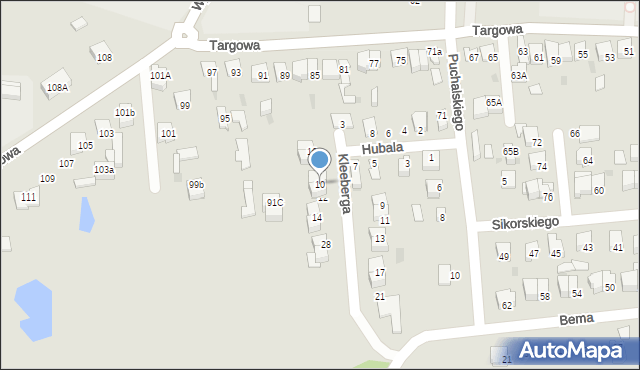 Garwolin, Kleeberga Franciszka, gen., 10, mapa Garwolin