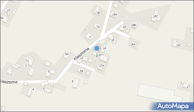 Gaszowice, Klasztorna, 12, mapa Gaszowice