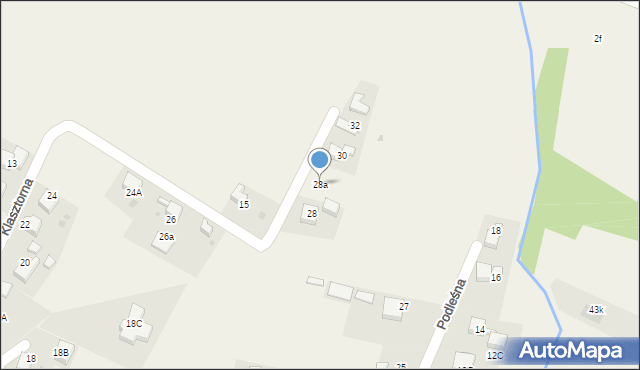Gaszowice, Klasztorna, 28a, mapa Gaszowice