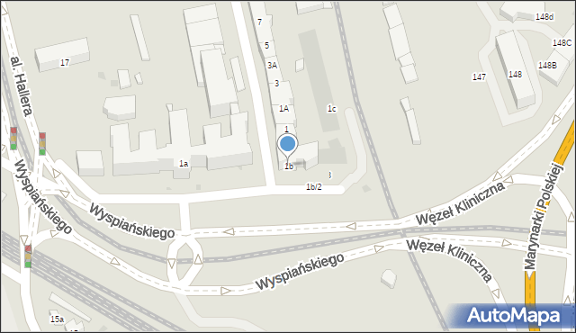 Gdańsk, Kliniczna, 1b, mapa Gdańska