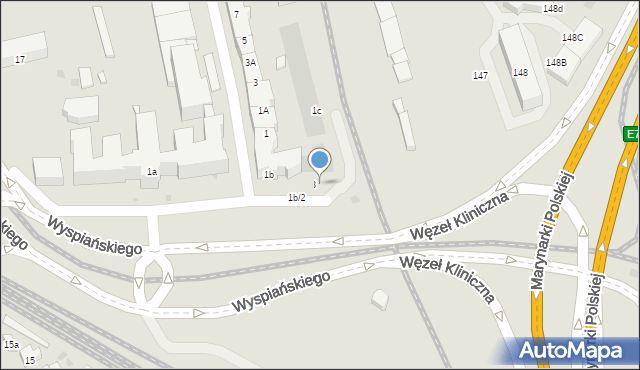 Gdańsk, Kliniczna, 5, mapa Gdańska