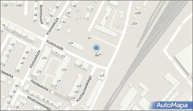 Gdańsk, Klonowicza Sebastiana, 39a, mapa Gdańska