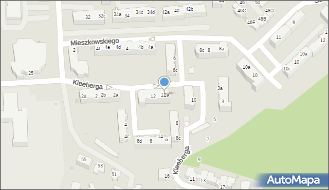 Gdynia, Kleeberga Franciszka, gen. dyw., 12a, mapa Gdyni
