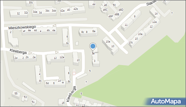 Gdynia, Kleeberga Franciszka, gen. dyw., 3a, mapa Gdyni