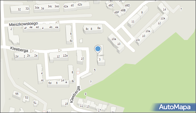 Gdynia, Kleeberga Franciszka, gen. dyw., 3b, mapa Gdyni