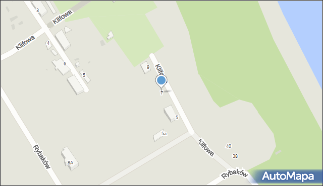 Gdynia, Klifowa, 7, mapa Gdyni