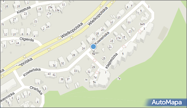 Gdynia, Kłajpedzka, 5a, mapa Gdyni