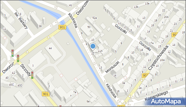 Gliwice, Kłodnicka, 12, mapa Gliwic