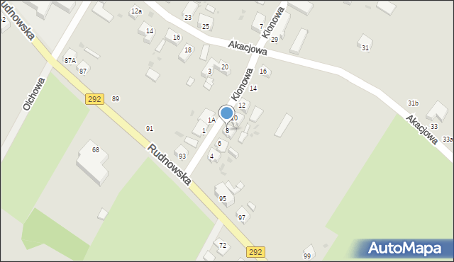 Głogów, Klonowa, 8, mapa Głogów