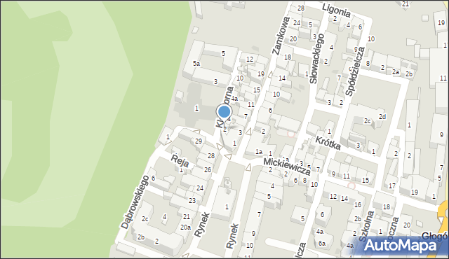 Głogówek, Klasztorna, 2, mapa Głogówek