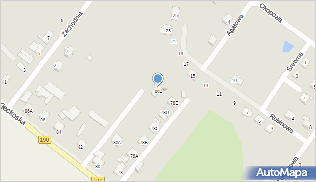 Gniezno, Kłeckoska, 80E, mapa Gniezna