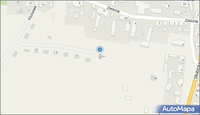 Golice, Klonowa, 4, mapa Golice