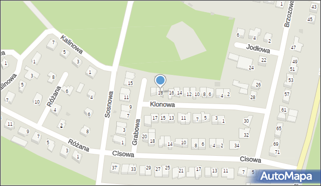 Golub-Dobrzyń, Klonowa, 18, mapa Golub-Dobrzyń