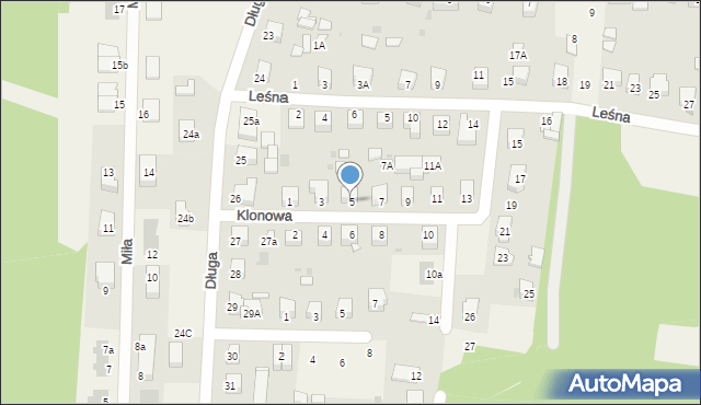 Góra Puławska, Klonowa, 5, mapa Góra Puławska