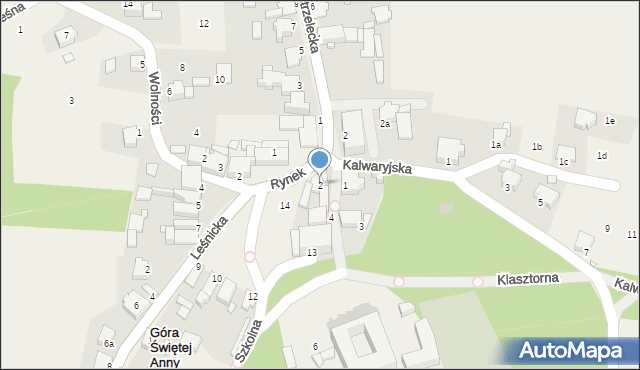 Góra Świętej Anny, Klasztorna, 2, mapa Góra Świętej Anny