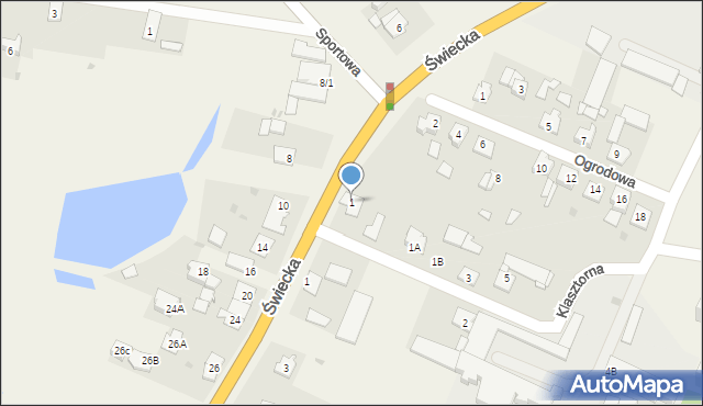 Górna Grupa, Klasztorna, 1, mapa Górna Grupa