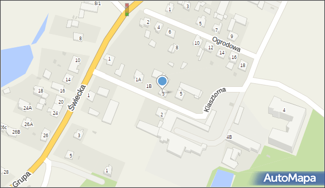 Górna Grupa, Klasztorna, 3, mapa Górna Grupa