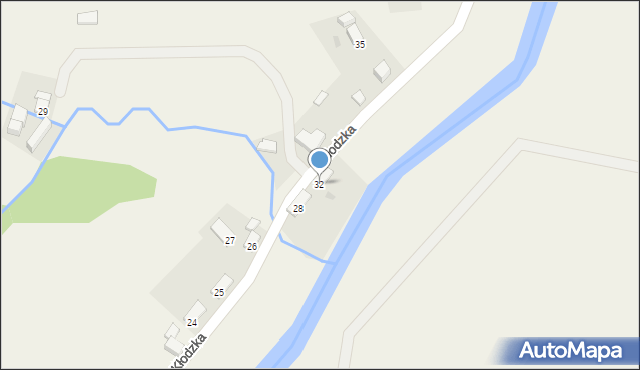 Gorzanów, Kłodzka, 32, mapa Gorzanów