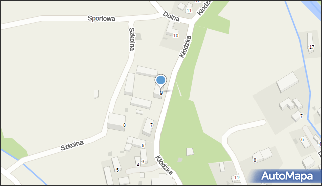 Gorzanów, Kłodzka, 9, mapa Gorzanów