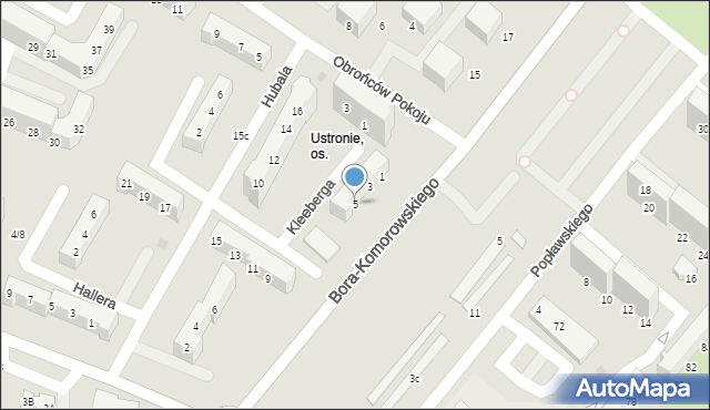 Gorzów Wielkopolski, Kleeberga Franciszka, gen., 5, mapa Gorzów Wielkopolski