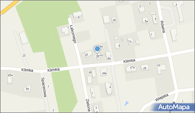 Gościcino, Klimka, 16, mapa Gościcino