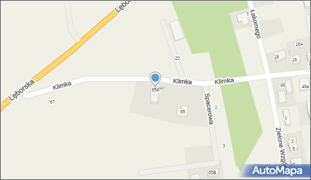 Gościcino, Klimka, 65A, mapa Gościcino