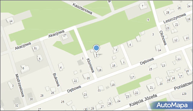 Gozdów, Klonowa, 2, mapa Gozdów