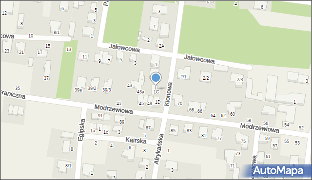 Grabówka, Klonowa, 1c, mapa Grabówka