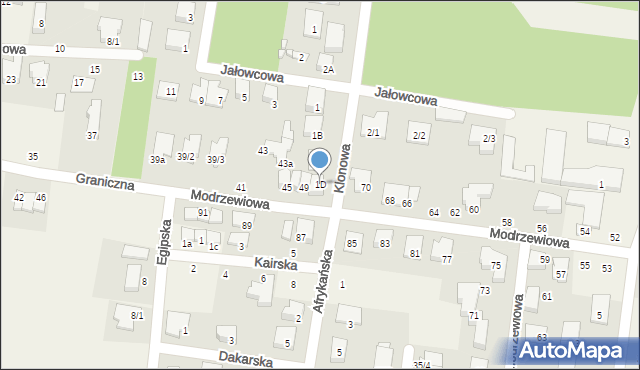 Grabówka, Klonowa, 1D, mapa Grabówka