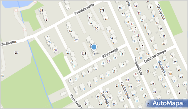 Grodzisk Mazowiecki, Kleeberga Franciszka, gen., 3, mapa Grodzisk Mazowiecki