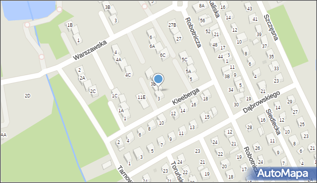 Grodzisk Mazowiecki, Kleeberga Franciszka, gen., 3A, mapa Grodzisk Mazowiecki
