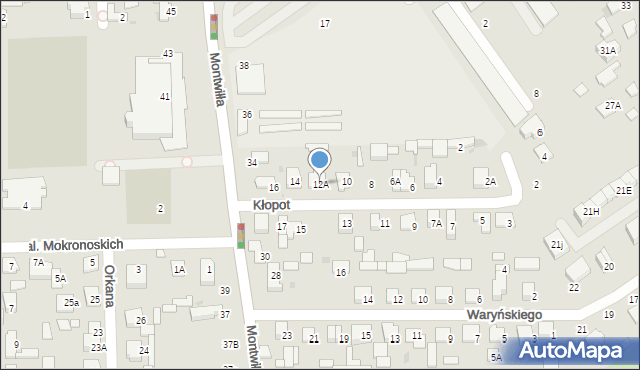 Grodzisk Mazowiecki, Kłopot, 12A, mapa Grodzisk Mazowiecki