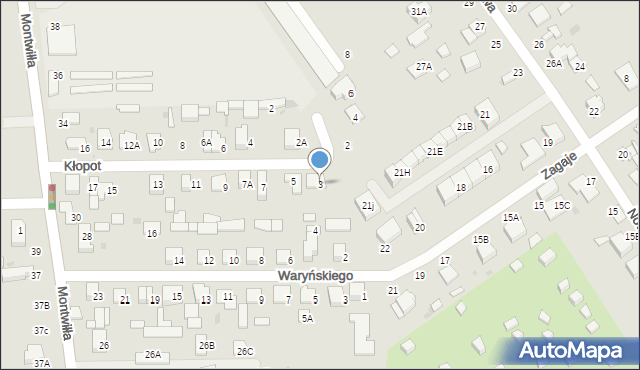 Grodzisk Mazowiecki, Kłopot, 3, mapa Grodzisk Mazowiecki