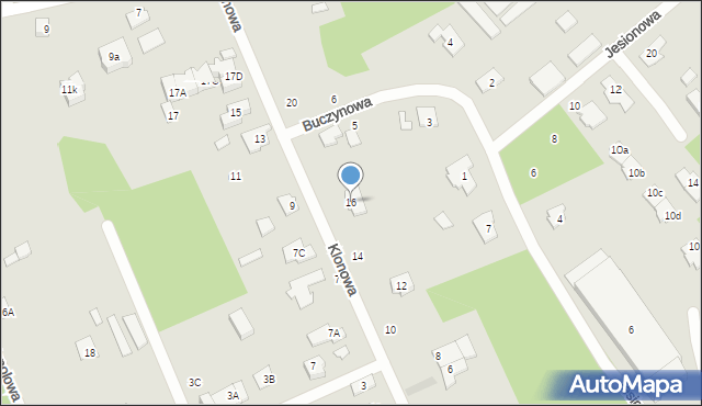 Grodzisk Mazowiecki, Klonowa, 16, mapa Grodzisk Mazowiecki
