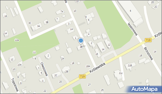Grodzisk Mazowiecki, Klonowa, 1B, mapa Grodzisk Mazowiecki