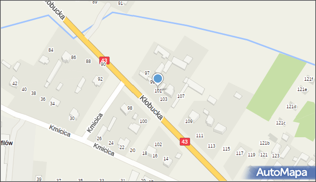 Gruszewnia, Kłobucka, 101, mapa Gruszewnia