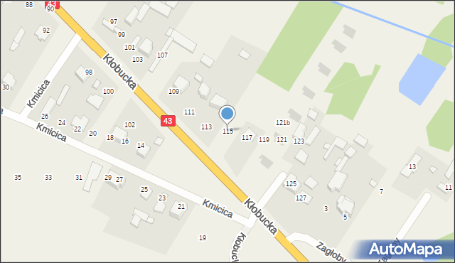 Gruszewnia, Kłobucka, 115, mapa Gruszewnia
