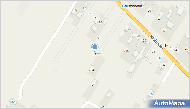 Gruszewnia, Kłobucka, 22, mapa Gruszewnia