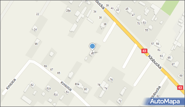 Gruszewnia, Kłobucka, 40, mapa Gruszewnia