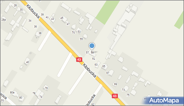 Gruszewnia, Kłobucka, 59, mapa Gruszewnia