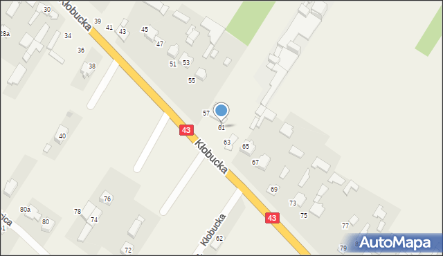 Gruszewnia, Kłobucka, 61, mapa Gruszewnia