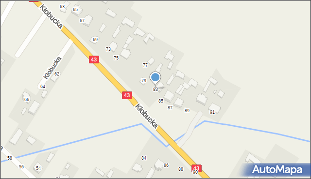 Gruszewnia, Kłobucka, 83, mapa Gruszewnia