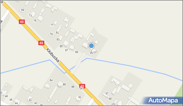 Gruszewnia, Kłobucka, 91, mapa Gruszewnia