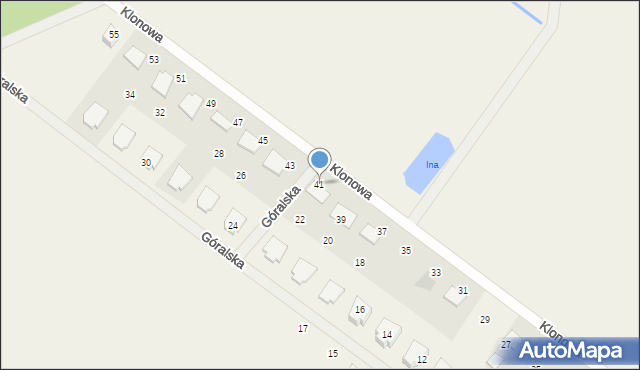 Grzędzice, Klonowa, 41, mapa Grzędzice