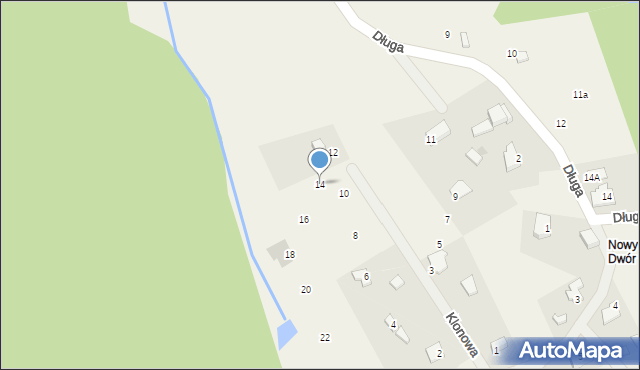 Hopowo, Klonowa, 14, mapa Hopowo