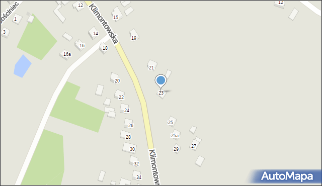 Iwaniska, Klimontowska, 23, mapa Iwaniska