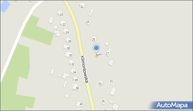 Iwaniska, Klimontowska, 29, mapa Iwaniska
