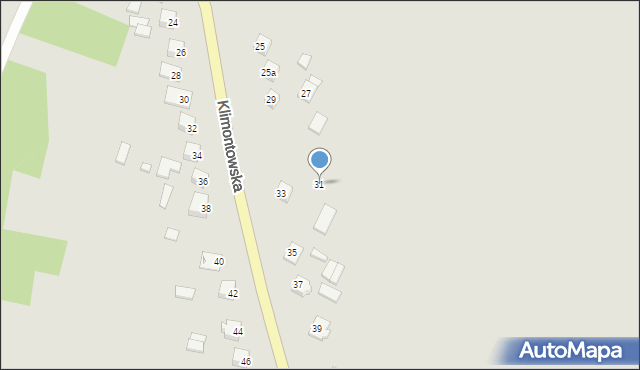 Iwaniska, Klimontowska, 31, mapa Iwaniska