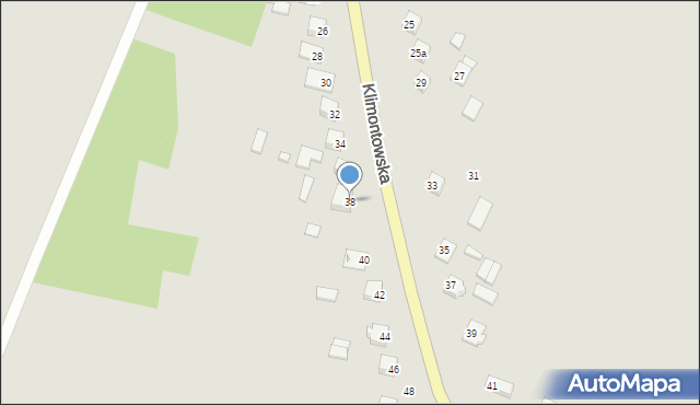 Iwaniska, Klimontowska, 38, mapa Iwaniska