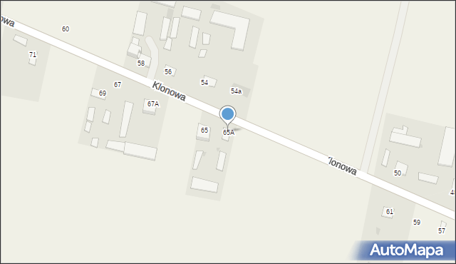 Jabłoń, Klonowa, 65A, mapa Jabłoń